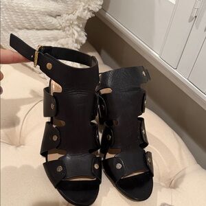 Vince Camuto Black Cutout Sandals